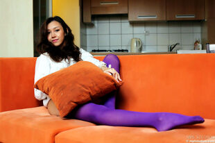 Cool chinese gal in purple..