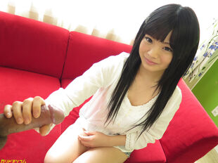 Dark-haired Japanese doll with