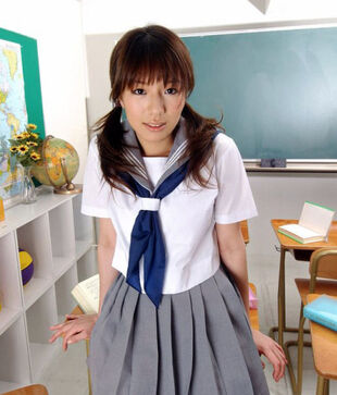 Asian student in uniform