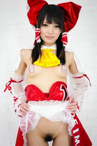 Playful japanese costume play chick